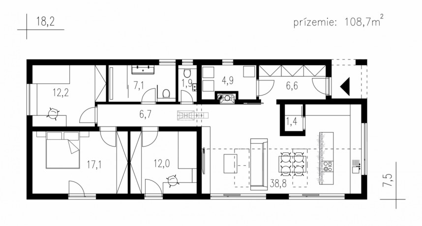 Pôdorys - Dom pod Tatrami