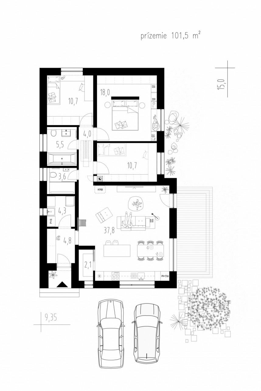 Pôdorys - Dom na Záhorí