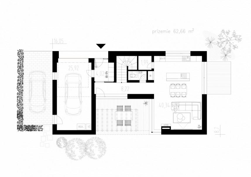 Pôdorys - Dom so súkromím