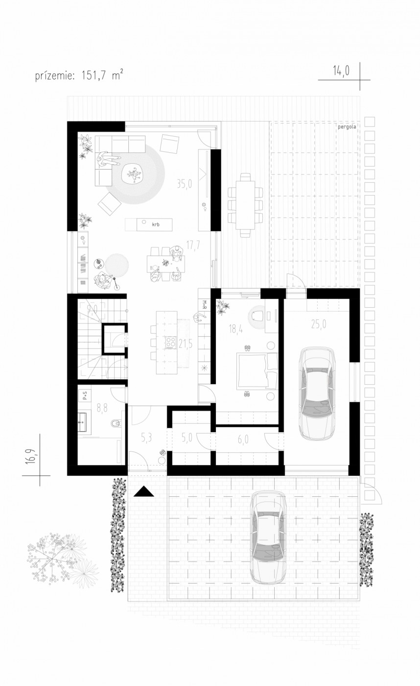Pôdorys - Dom v Trenčíne