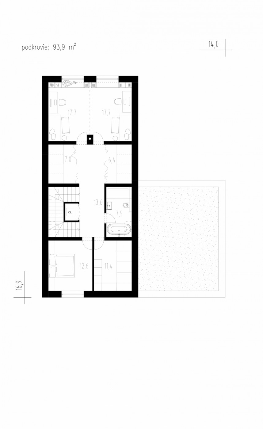Pôdorys - Dom v Trenčíne