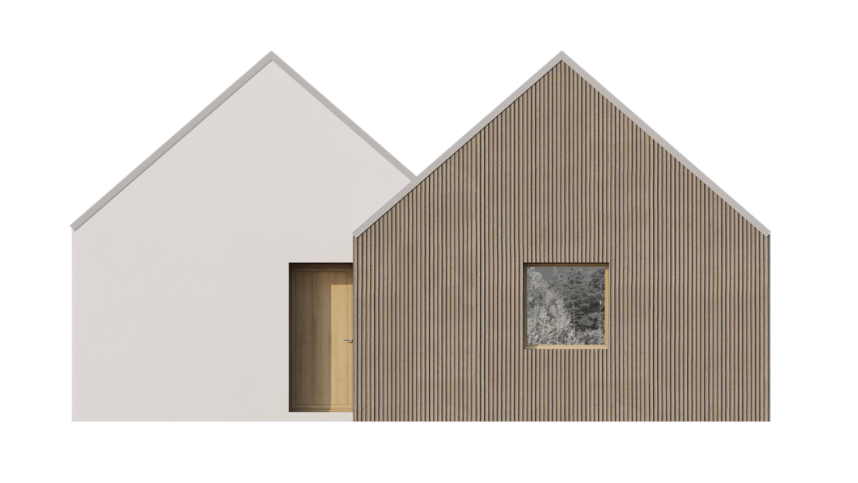 Pohľad - Dve stodoly jeden dom